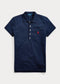 POLO RALPH LAUREN WOMEN'S SLIM FIT STRETCH POLO SHIRT- NAVY