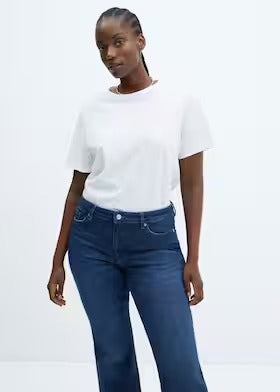 MANGO FIONA FLARE MID WAIST FULL LENGTH JEANS