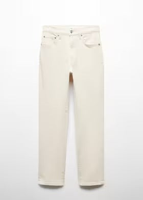 MANGO CLAUDIA SLIM HIGH-WAIST TIGHT-FIT CROPPED LENGTH JEANS