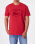 LACOSTE MEN'S TONE-ON-TONE BRANDED COTTON T-SHIRT