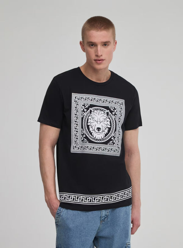 T-SHIRT WITH BAROQUE PRINT