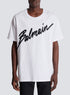 BALMAIN FLOCKED LETTER LOGO T-SHIRT