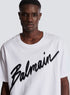 BALMAIN FLOCKED LETTER LOGO T-SHIRT