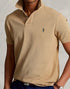 POLO RALPH LAUREN CUSTOM SLIM FIT ICONIC MESH POLO SHIRT - BEIGE