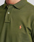 POLO RALPH LAUREN CUSTOM SLIM FIT ICONIC MESH POLO SHIRT - OLIVE