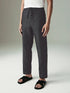 ZARA LINEN TEXTURED TROUSER - CHARCOAL