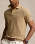 POLO RALPH LAUREN CUSTOM SLIM FIT ICONIC MESH POLO SHIRT - BEIGE