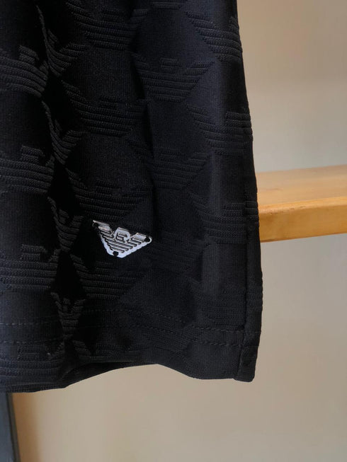 EMPORIO ARMANI ALL-OVER EAGLE LOGO POLO SHIRT