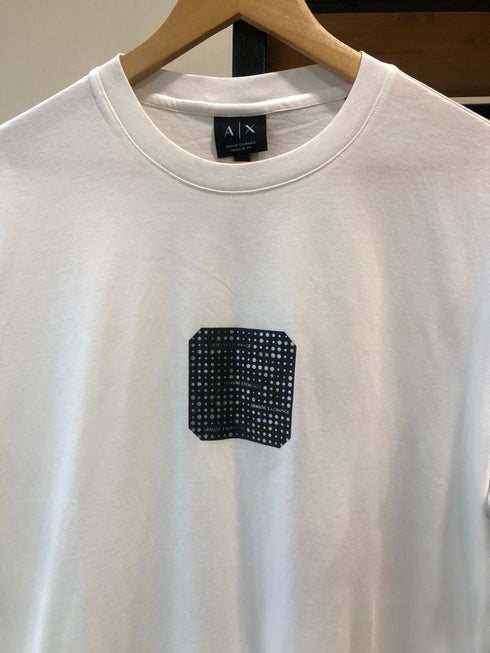 ARMANI EXCHANGE METALIC LOGO - WHITE