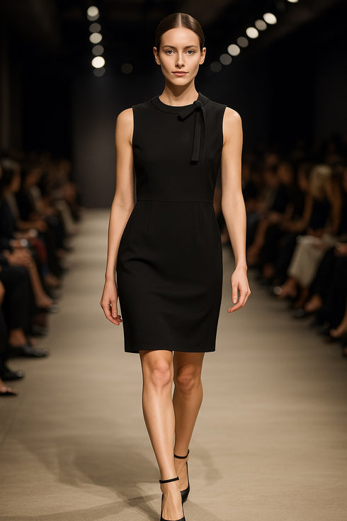 ANN TAYLOR SLEEVELESS BLACK SHEATH DRESS