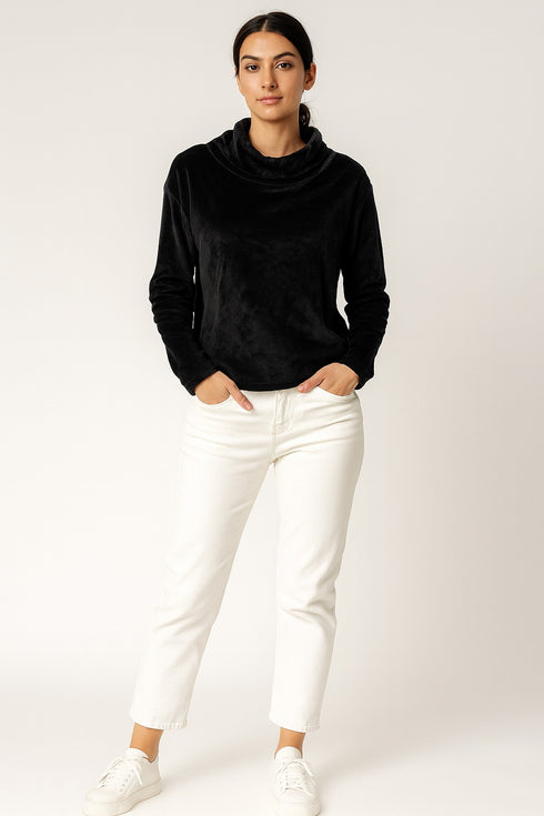 RBX ACTIVE VELOUR COWL NECK PULLOVER