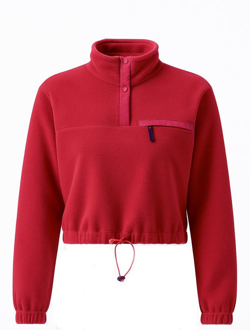 FOREVER 21 CROPPED FLEECE PULLOVER