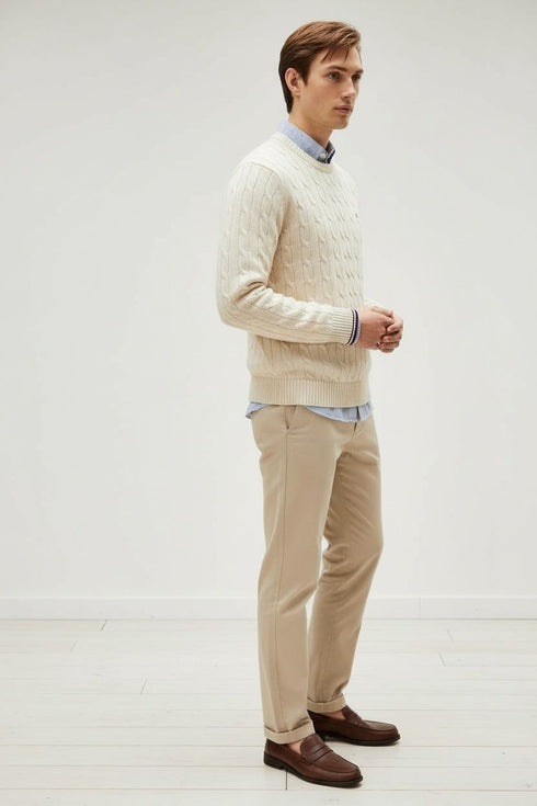 TOMMY HILFIGER CLASSIC CABLE KNIT RELAXED FIT SWEATER