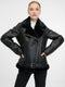 CALVIN KLEIN LAMBSKIN JACKET WITH SEAMS
