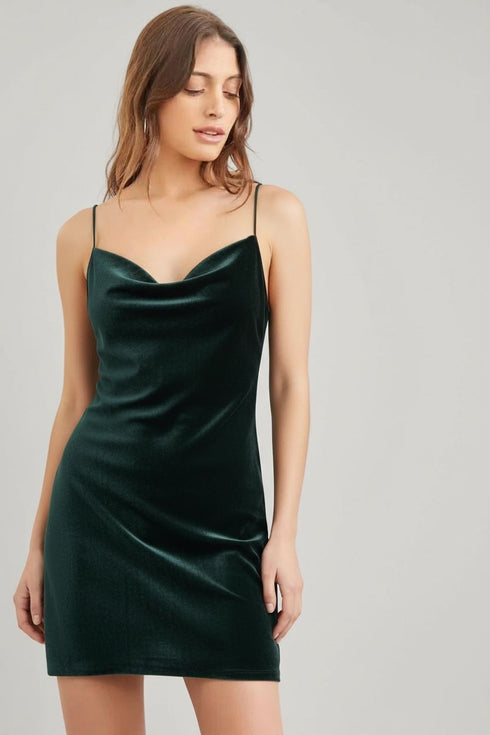 BANANA REPUBLIC VELVET SLIP MINI DRESS