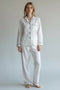 IVORY WHITE PIPED NIGHT-SUIT SET