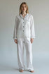 IVORY WHITE PIPED NIGHT-SUIT SET