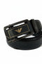 GIORGIO ARMANI BLACK TEXTURED LEATHER BELT