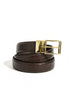 GIORGIO ARMANI CLASSIC REVERSIBLE LEATHER BELT - BROWN AND BLACK