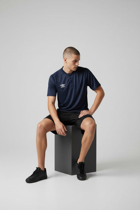 UMBRO DRI-FIT BAND COLLAR T-SHIRT