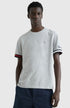 TOMMY HILFIGER FLAG DETAIL SLEEVES LOGO CREW NECK T-SHIRT