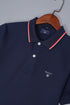 GANT FITTED STRIPED PIQUE POLO SHIRT