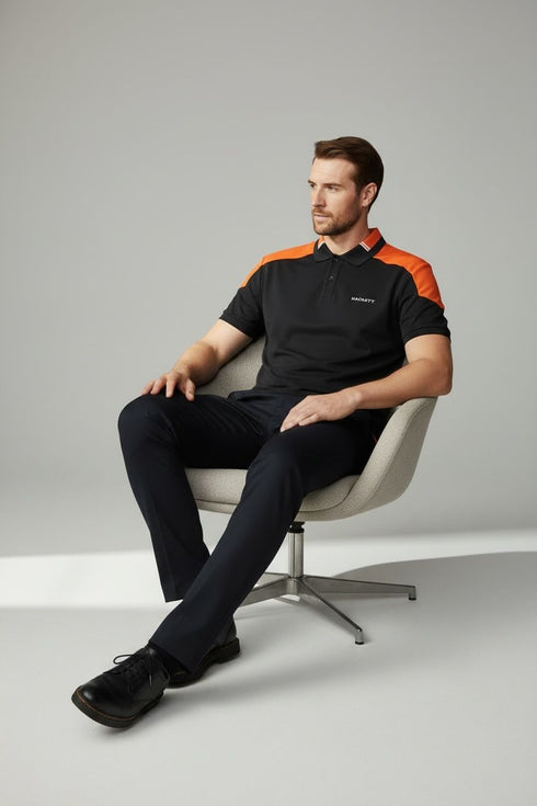 HACKETT SPORTS COLOR BLOCK PIEQUE POLO SHIRT