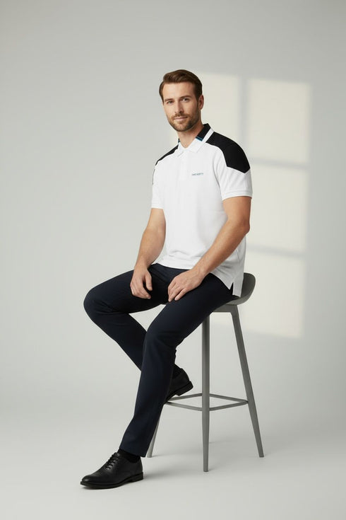HACKETT SPORTS COLOR BLOCK PIEQUE POLO SHIRT