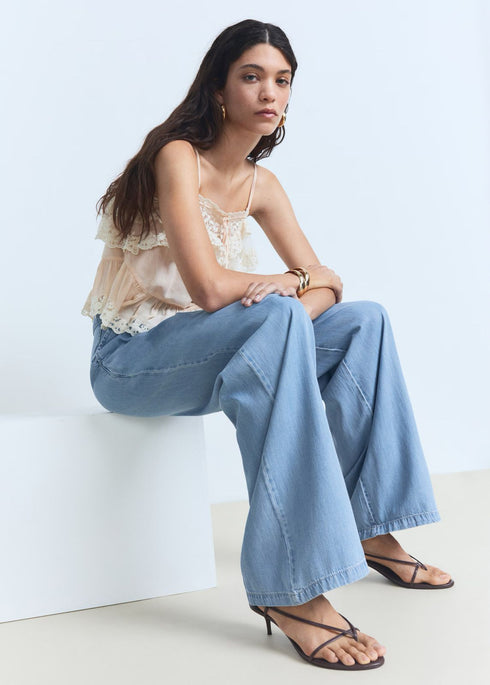 MNG MID-WAIST LYOCELL PALAZZO JEANS