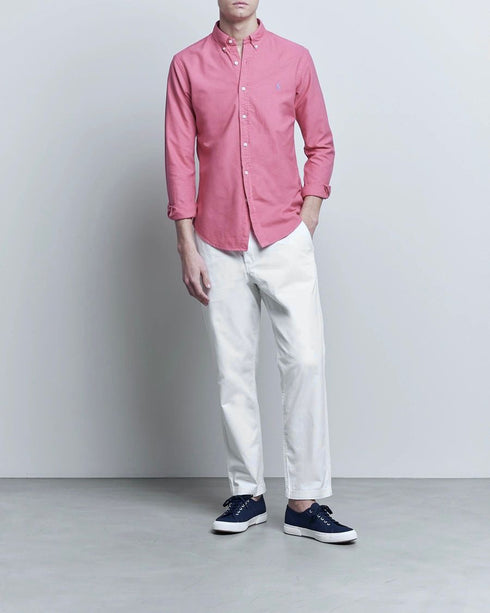 RL GARMENT-DYED OXFORD SHIRT - PINK