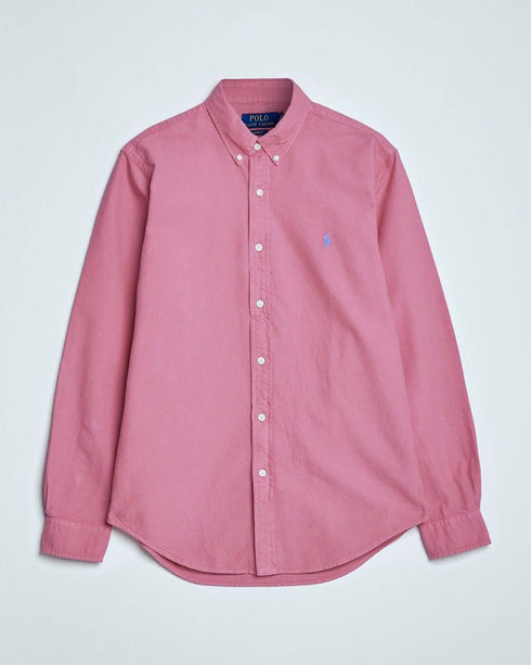 RL GARMENT-DYED OXFORD SHIRT - PINK