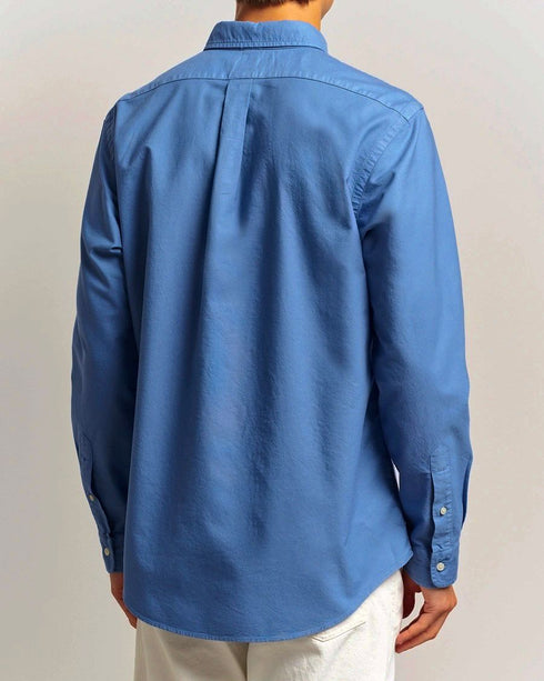 RL GARMENT-DYED OXFORD SHIRT - BLUE