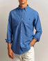 RL GARMENT-DYED OXFORD SHIRT - BLUE