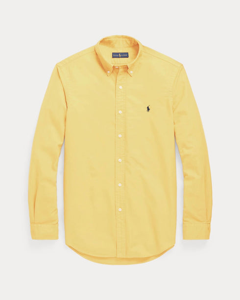 RL GARMENT-DYED OXFORD SHIRT - LIME YELLOW