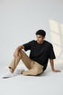 PULL&BEAR RELAXED FIT DRAWSTRING CHINO PANTS