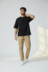 PULL&BEAR RELAXED FIT DRAWSTRING CHINO PANTS