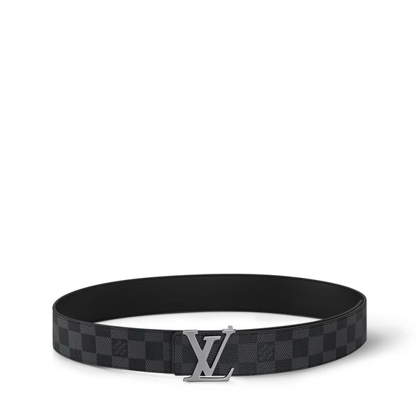 LOUIS VUITTON DAMIER GRAPHITE LV BUCKLE BELT