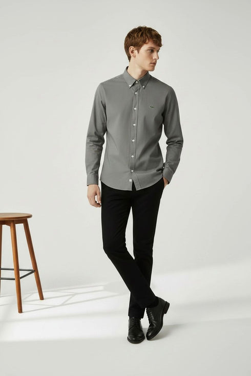 LACOSTE MEN'S SLIM FIT COTTON SHIRT