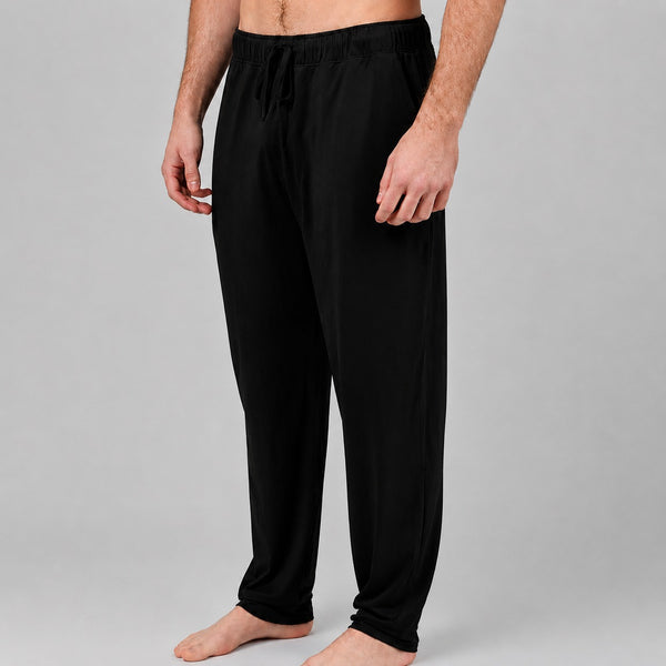 FRUIT OF THE LOOM SOFT BOTTOM KNIT SLEEP PANT - BLACK