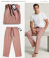 RALPH LAUREN CHECKED DRAWSTRING TROUSERS - RED
