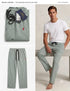 RALPH LAUREN CHECKED DRAWSTRING TROUSERS - GREY