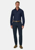BOGGI MEN’S TAILORED CHINOS - NAVY BLUE