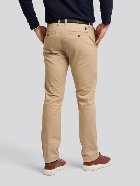 U.S.POLO.ASSN CLASSIC CHINO - CORNSTALK