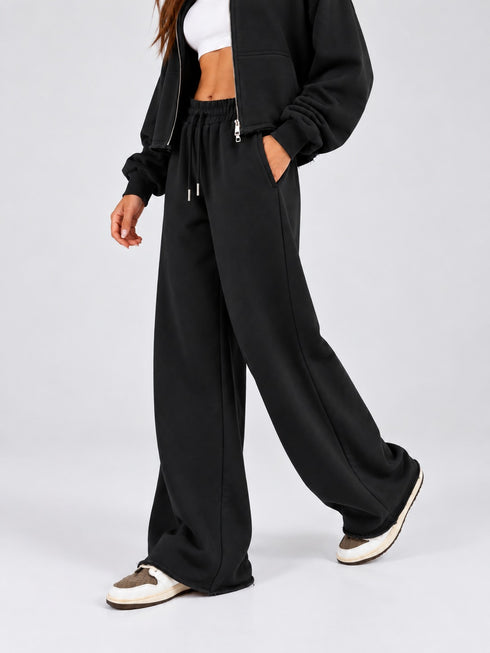 TERRANOVA WIDE LEG TERRY TROUSERS