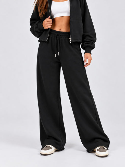 TERRANOVA WIDE LEG TERRY TROUSERS