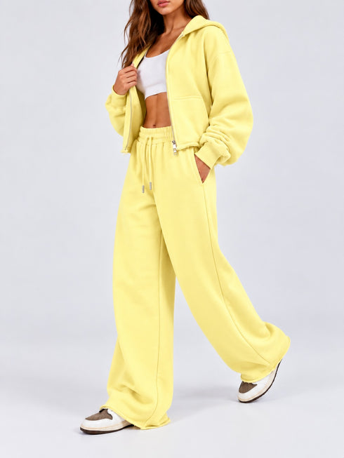 TERRANOVA WIDE LEG TERRY TROUSERS