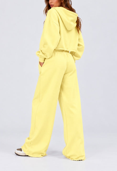TERRANOVA WIDE LEG TERRY TROUSERS