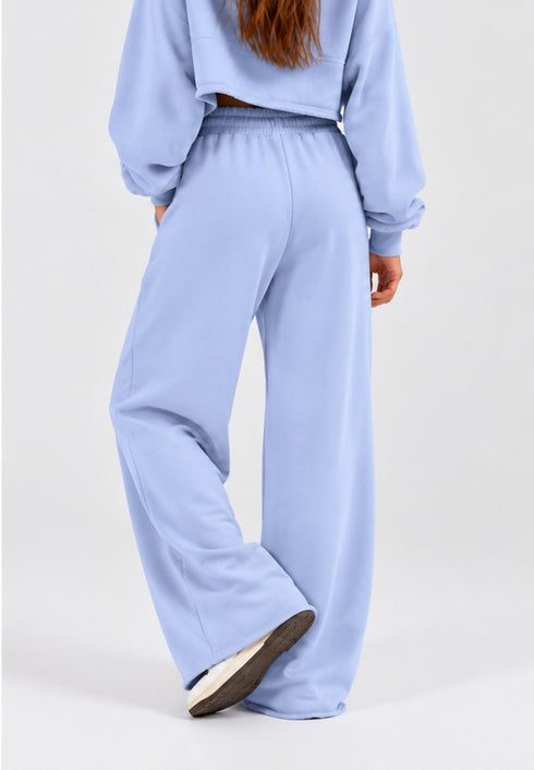 TERRANOVA WIDE LEG TERRY TROUSERS
