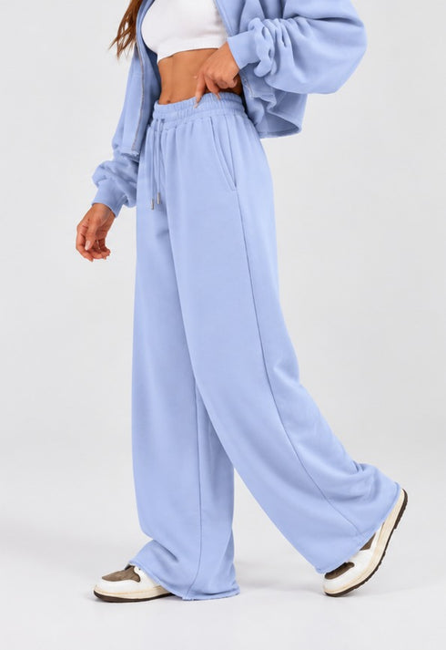 TERRANOVA WIDE LEG TERRY TROUSERS