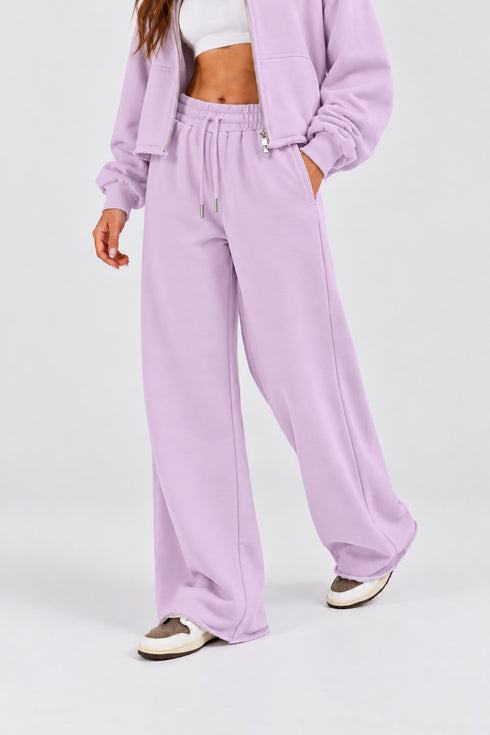 TERRANOVA WIDE LEG TERRY TROUSERS